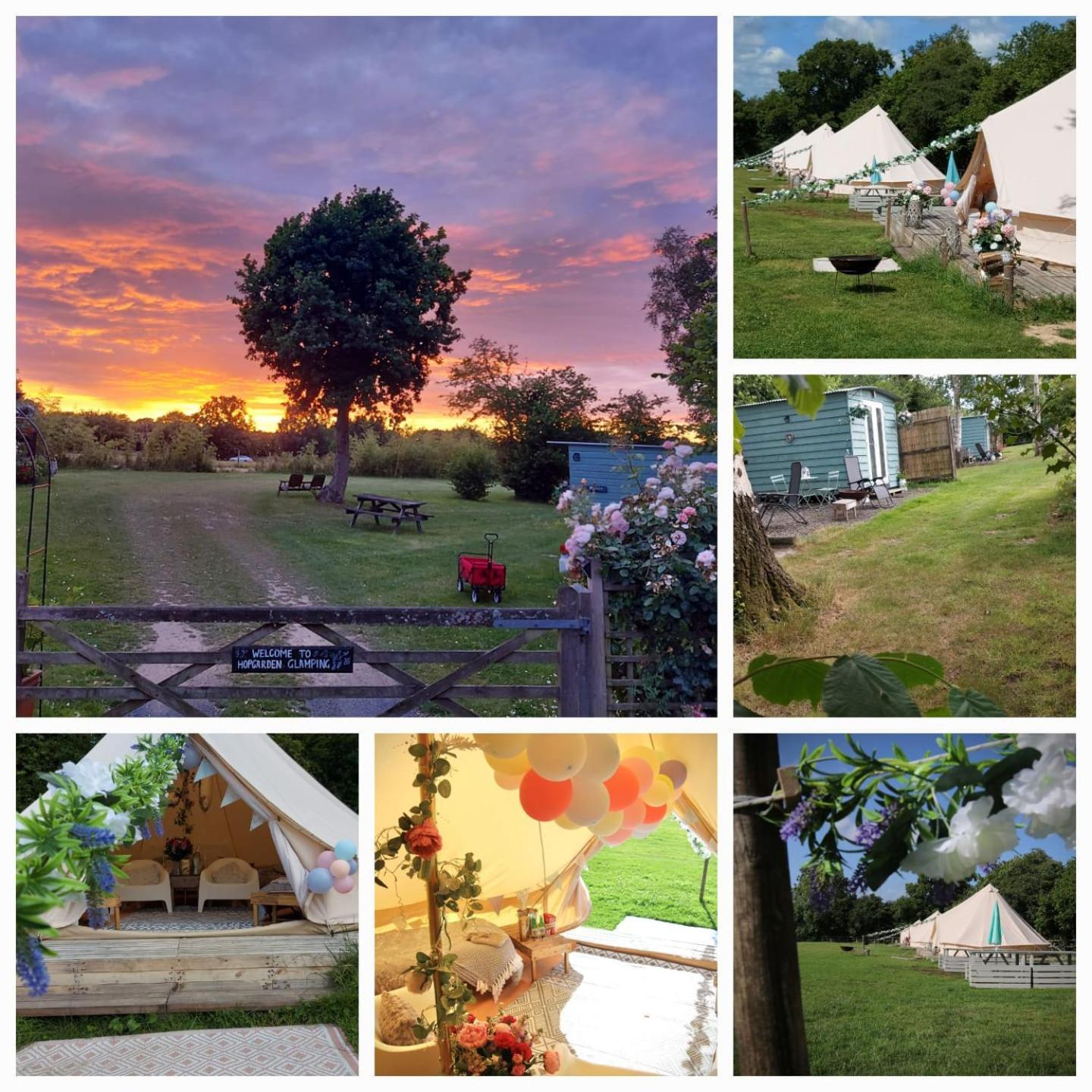 Hopgarden Glamping - Luxury 6M Bell Tent Wadhurst Esterno foto